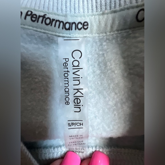 Calvin Klein Blue Crew Neck Sweatshirt oversized size S/P - Picture 2 of 4